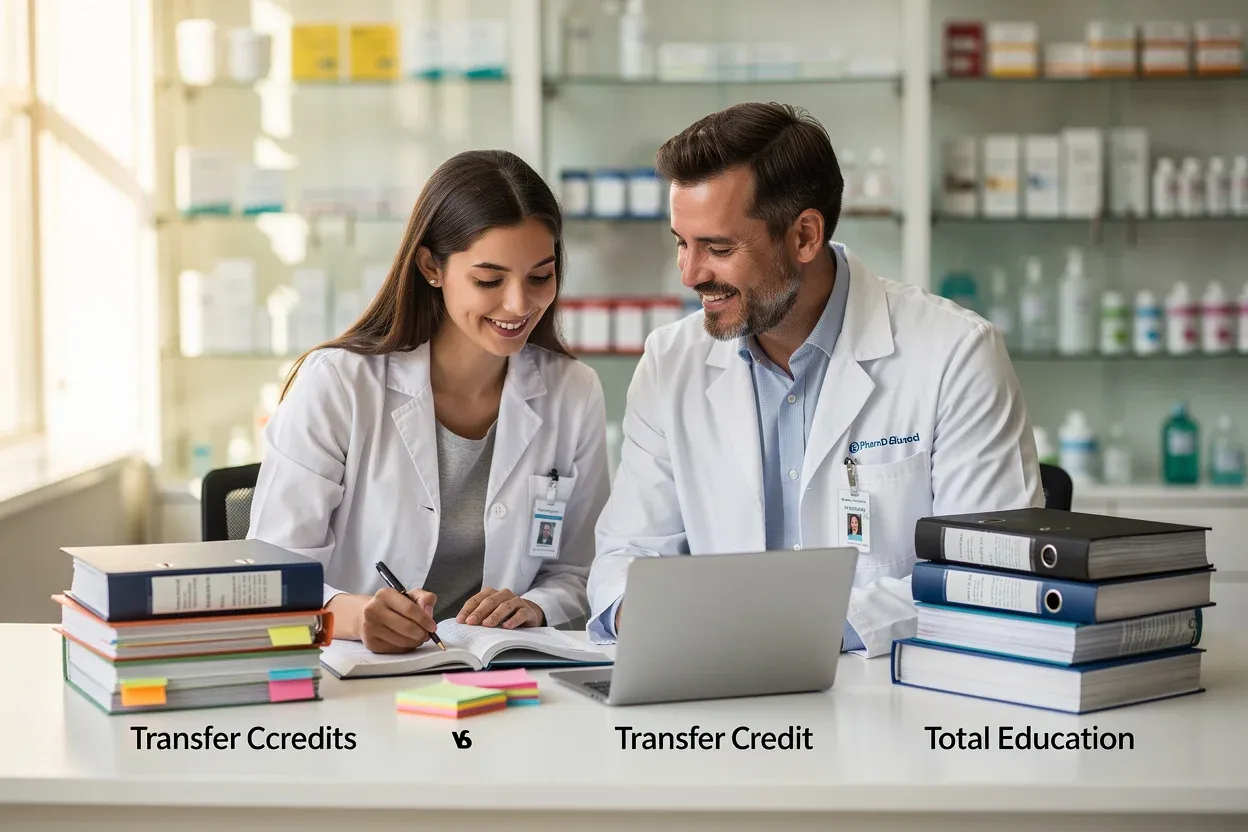 PharmD total cost with and without transfer credits