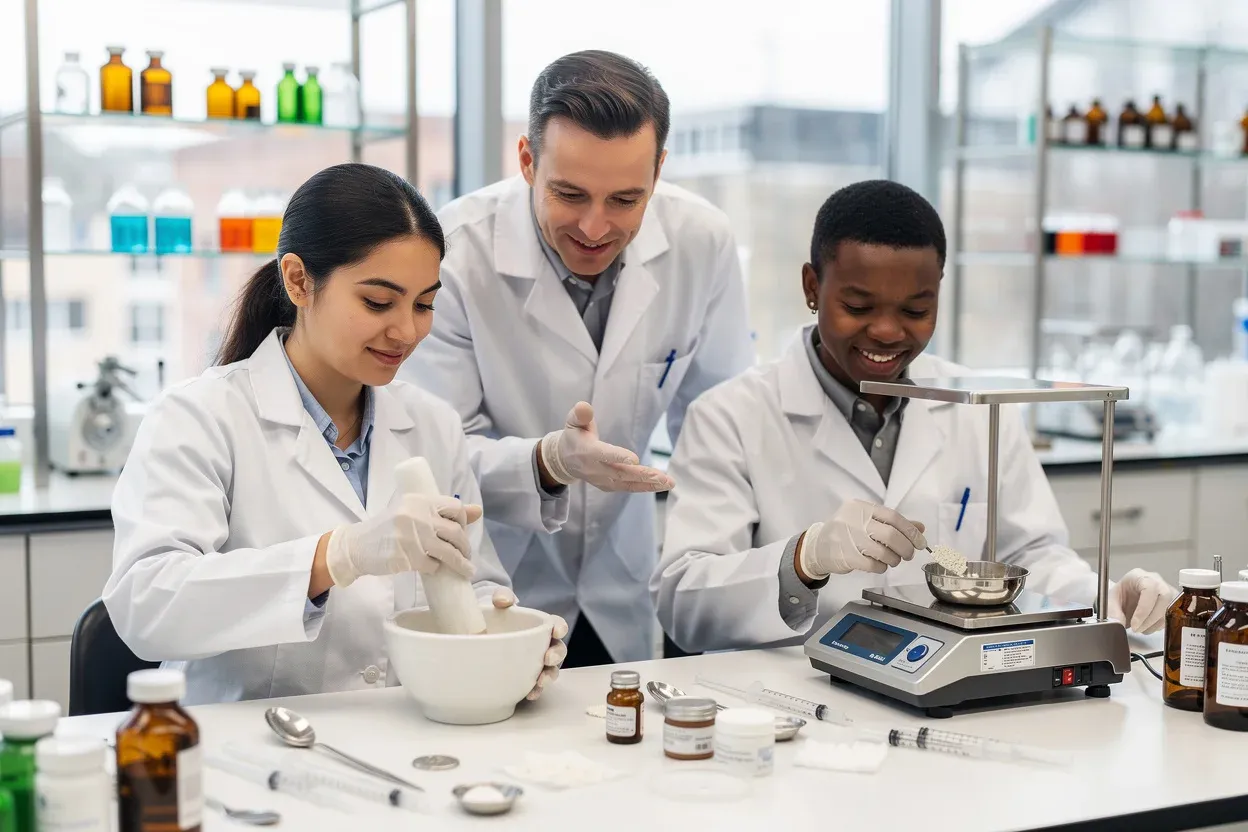 How Online PharmD Students Practice Compounding in Person